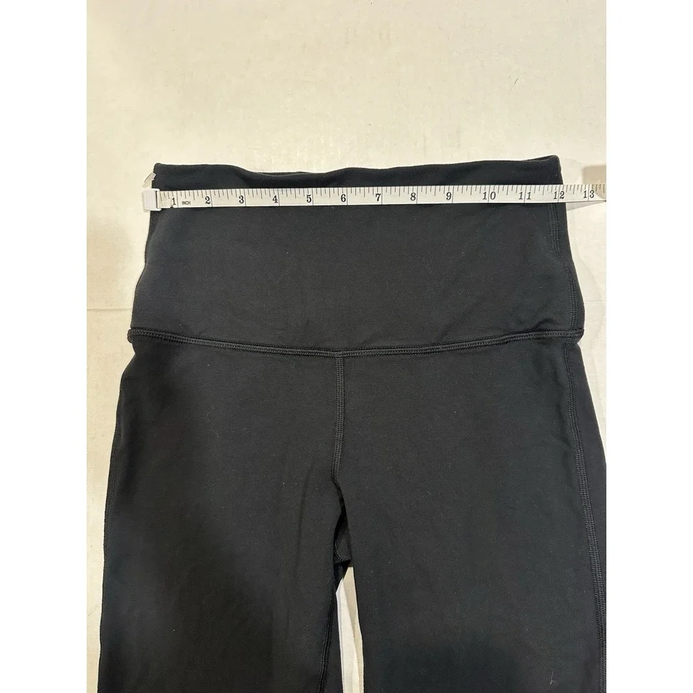 Lululemon High Rise Leggings Sweatpants Athletic Leisure Yoga Black Size 4